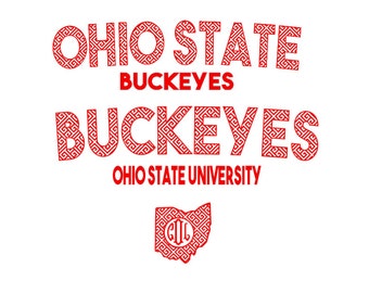Ohio State Buckeyes Jersey set Retro Print SVG Eps Pdf PNG STUDIO