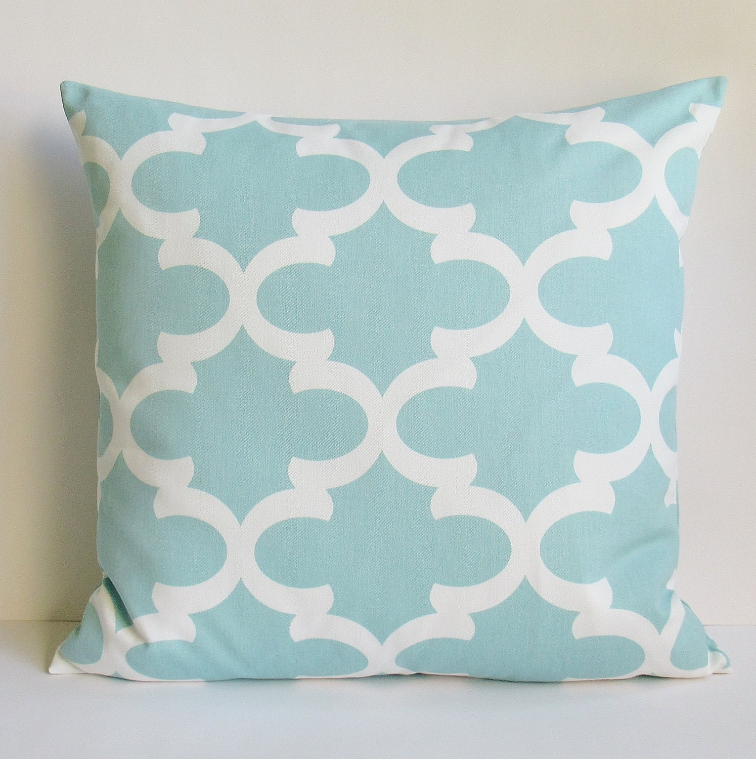 Seafoam Seaglass Geometric Pillow Cover Decorative Throw