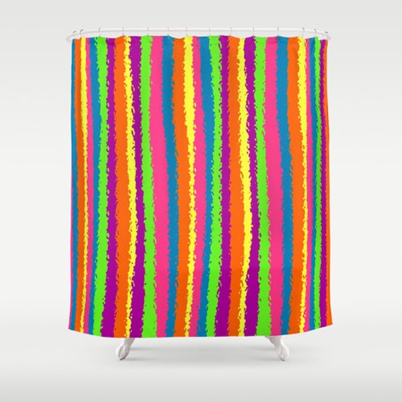 Stripe Shower Curtain Colorful Shower Curtain Multi Color