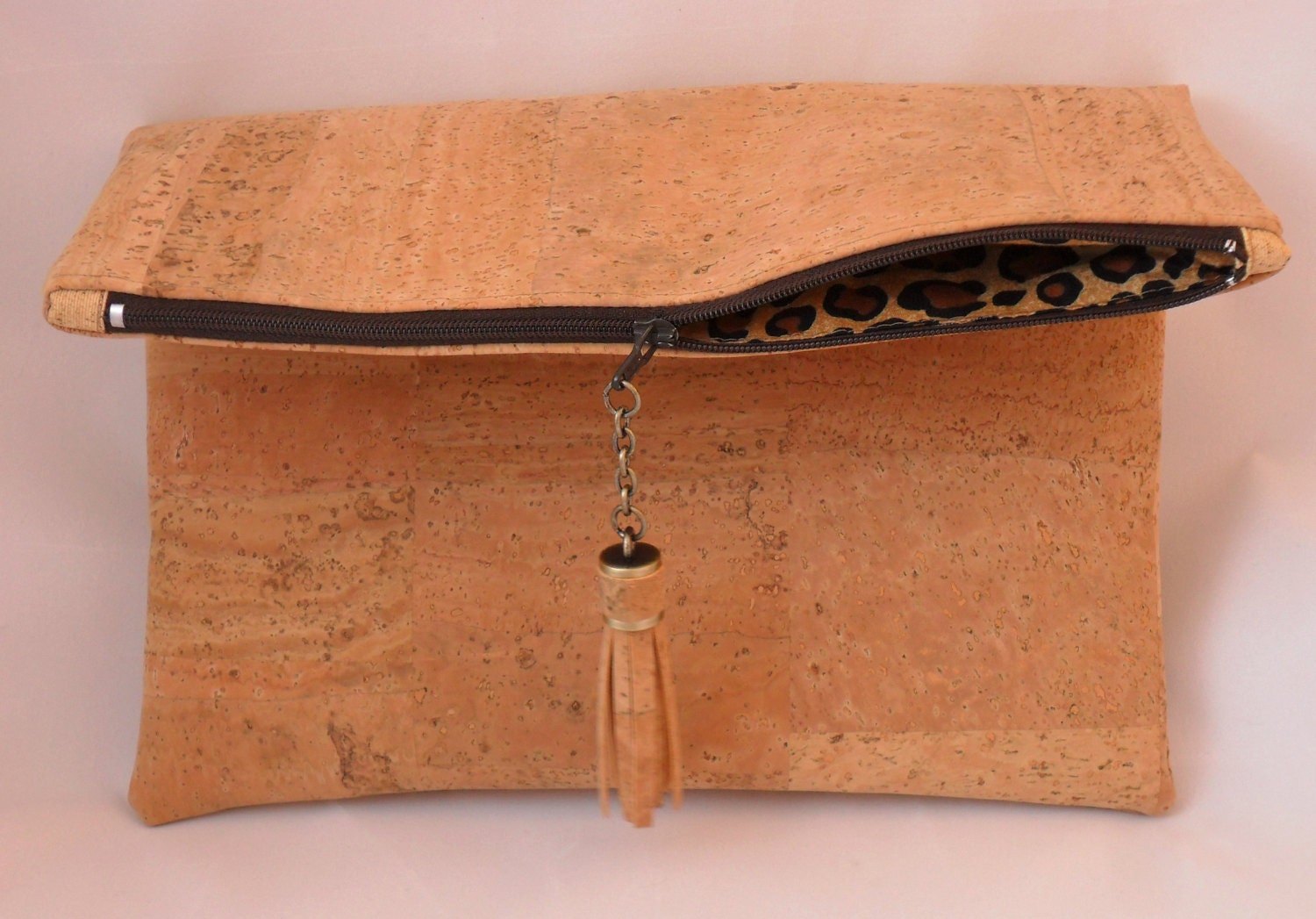 Cork Foldover Clutch Purse Bag Vegan Handbag Cork from