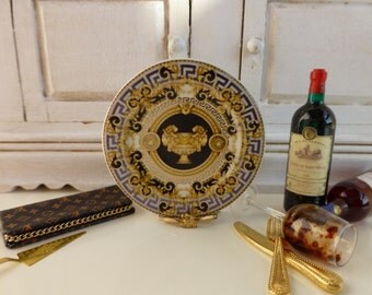 Versace Gala Dollhouse Miniature Plate