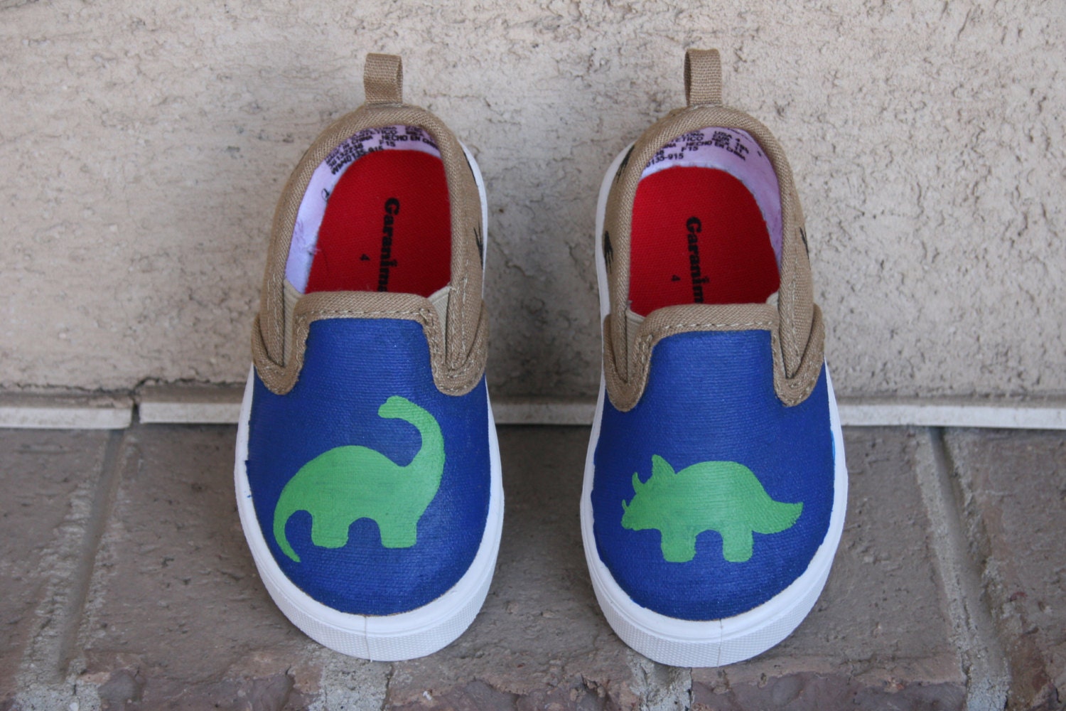 HAND PAINTED DINOSAUR Shoes boy shoes baby toddler and