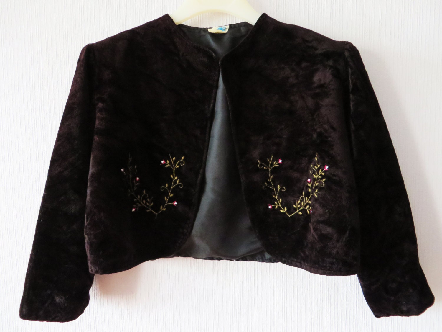 Crushed Velvet Bolero Jacket Black Bolero Jacket Black Velvet