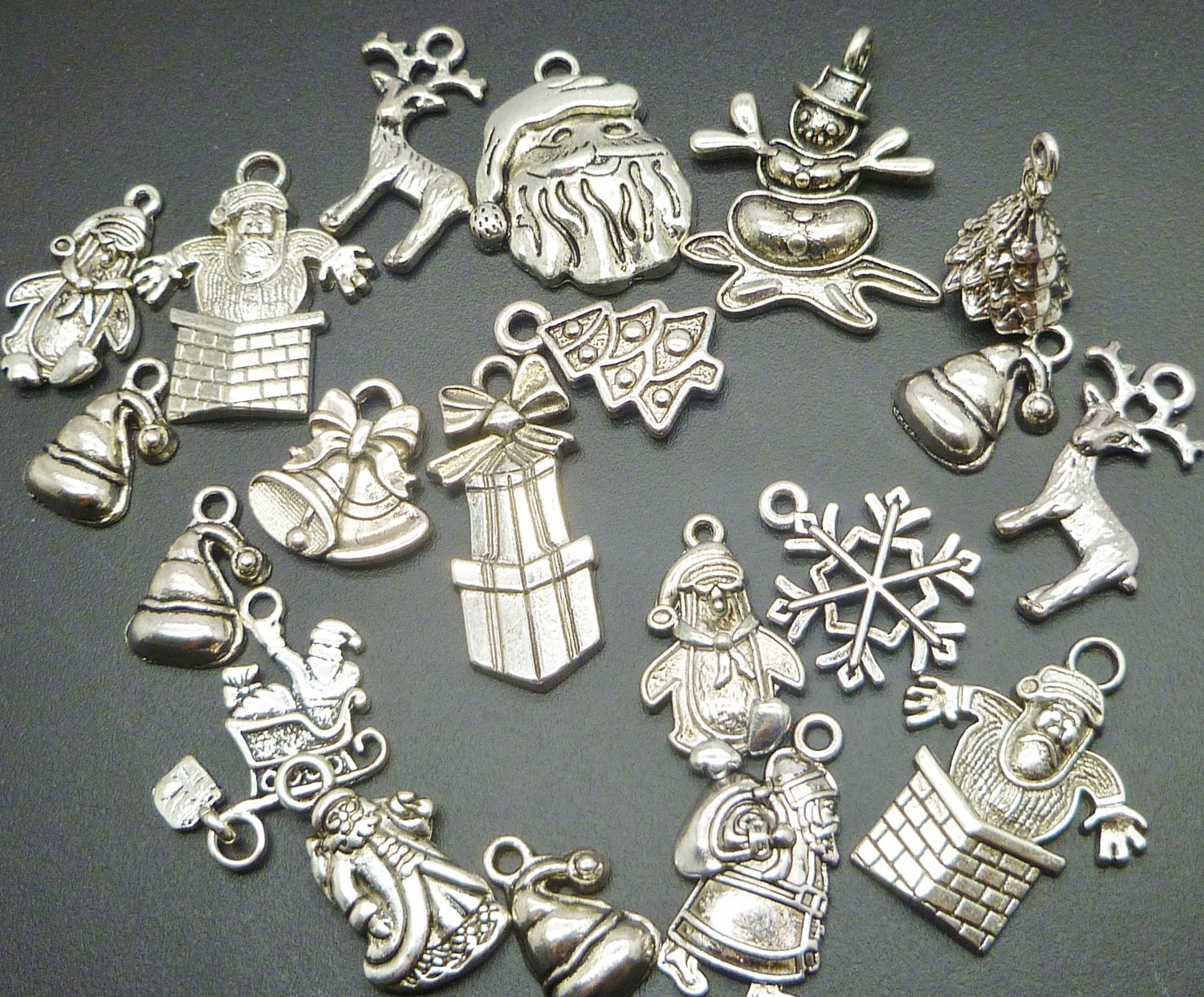 BULK 20 Assorted Christmas charms Collection Mixed