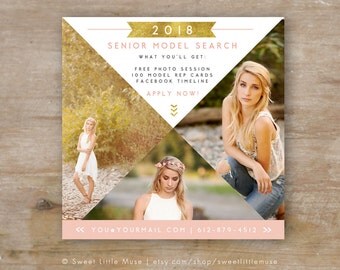 Senior Rep Template - Senior Photography Template - Senior Model Call - photography marketing template