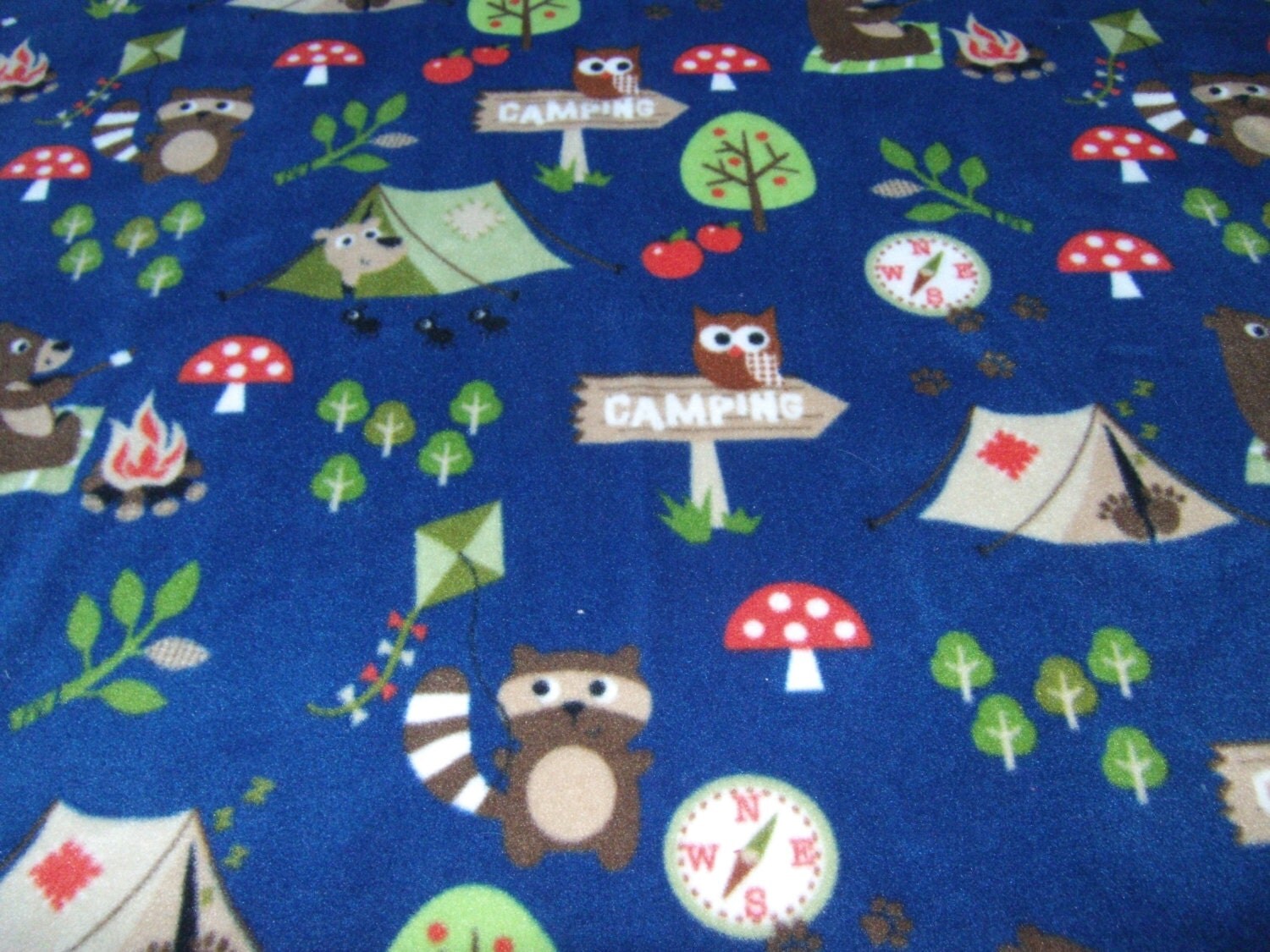 camping blanket large fleece blanket in camping print fleece