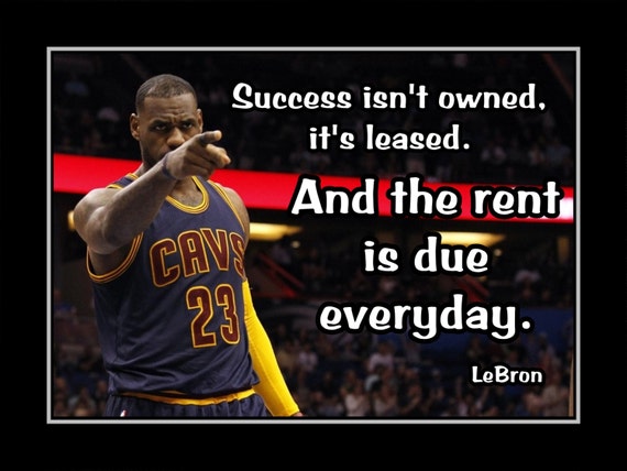 Basketball Motivation Poster Lebron James Cavs Photo by ArleyArt