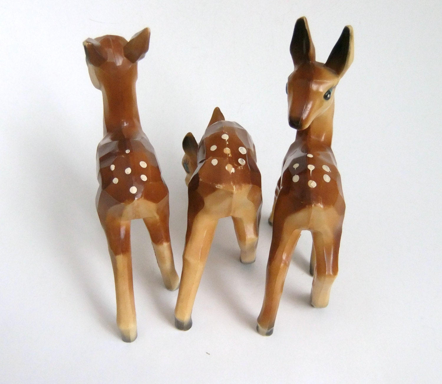 Vintage Deer Herd Plastic Deer Fawn Figurines by VintageByJade