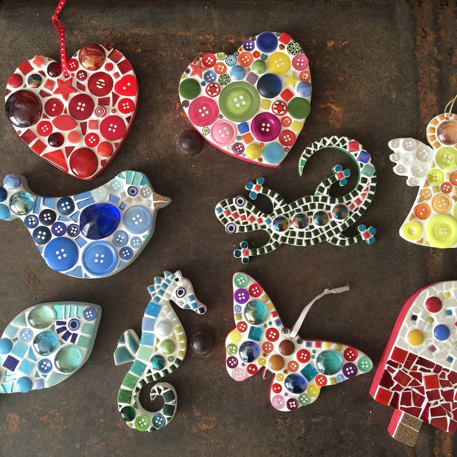 Fun Lily Mosaics D.I.Y. Mosaic Seahorse Kit for adults and