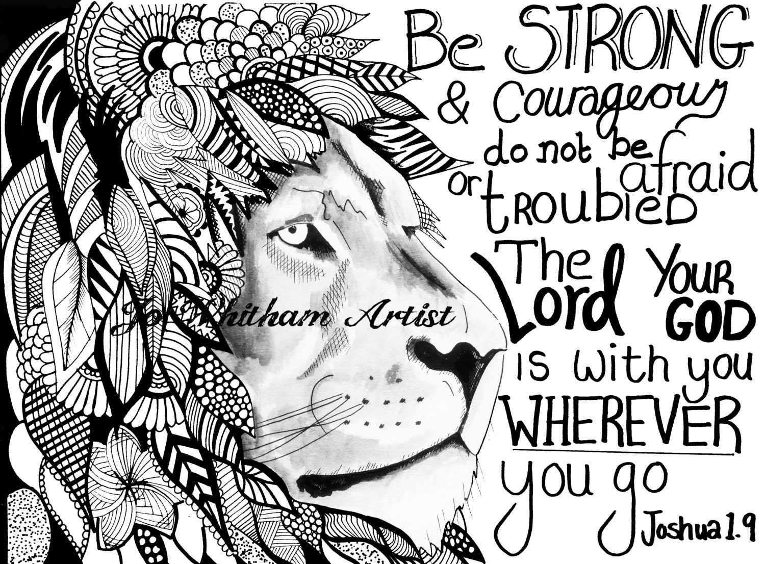 Cute Courageous And Strong Coloring Page for Kindergarten