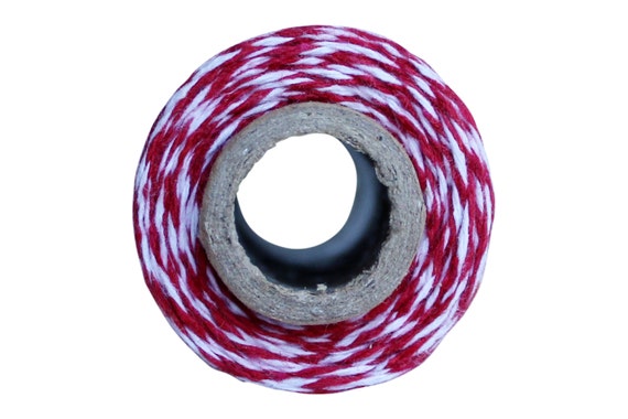 Red Bakers Twine - Crimson 100 yard twine spool, Coral 4 ply bakers twine - 100% cotton Mason jar twine - Red cotton bakers twine Il_570xn