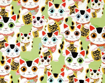 Alexander Henry - Fuku Kitty - #8410-C - Sage