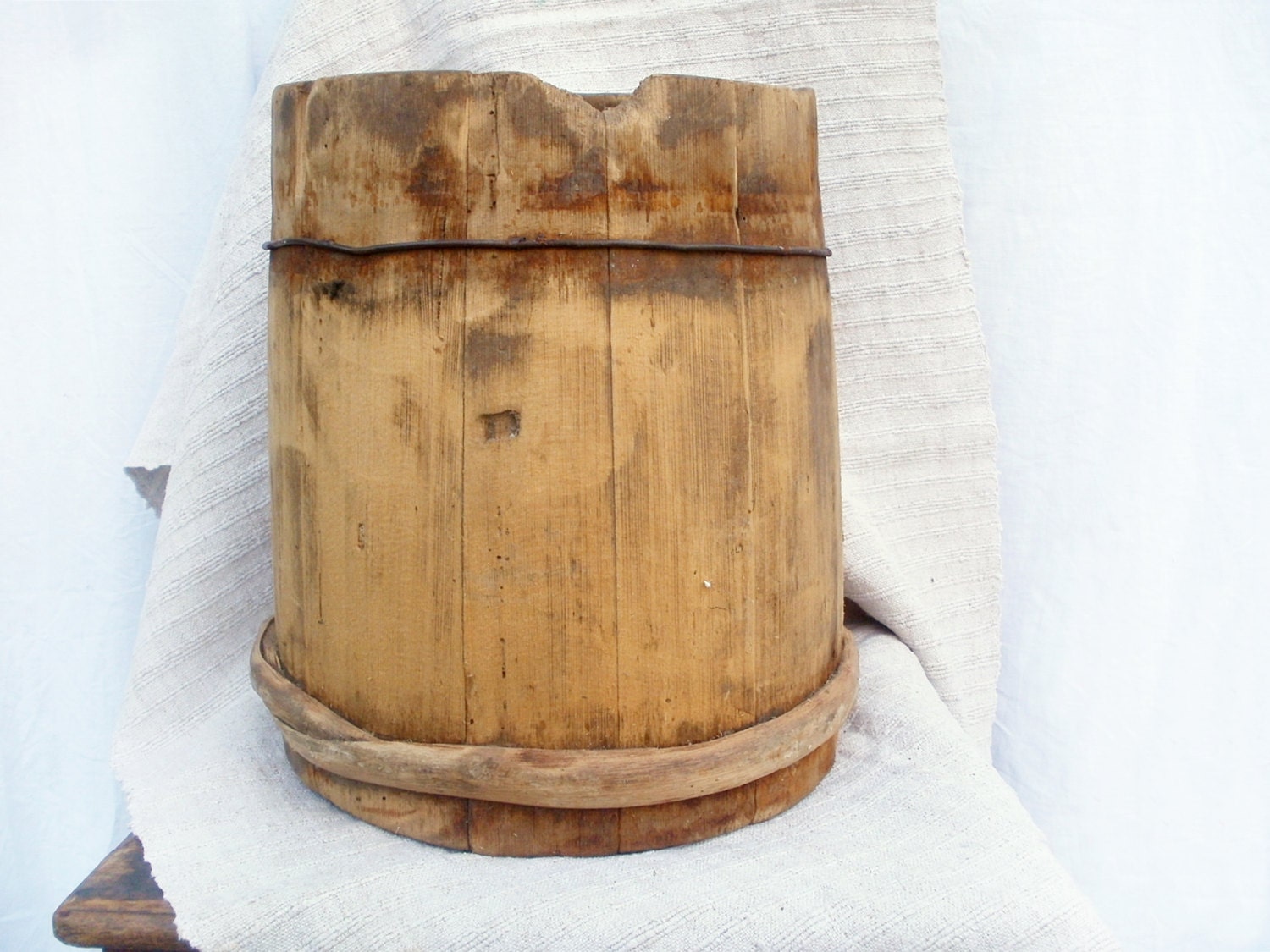Large wooden vase Antique vase Large wooden bowl Farmhouse