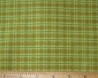 Fox Trails Green, Orange, Brown Plaid Riley Blake Designs