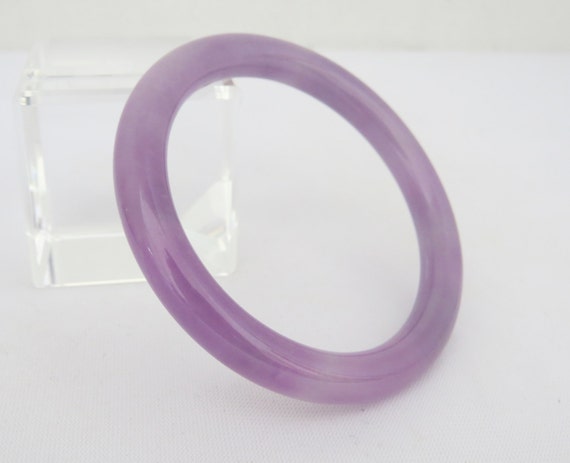 Vintage Natural Purple Lavender Jade Jadeite Bangle Bracelet