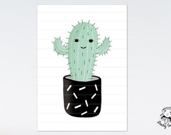 Kaktus Poster Print Wanddeko Download Printable