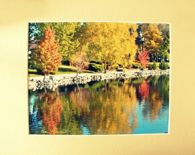 AUTUMN WALL DECOR photographic art featuring Yellow, Red and Orange fall trees captured by Pam Ponsart of Pam's Fab Photos