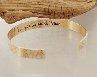 Mom Jewelry - Gifts for Mom - Mom Gifts - I Love You - Mothers Day Gift - Personalized Bracelet - Jewelry for Mom by Pink Lemon Design