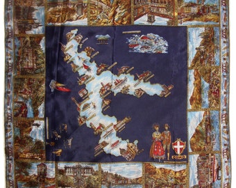 Vintage scarf Italy Como Lecco