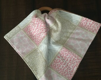 Inventory Sale: Animal print lovey with teething ring