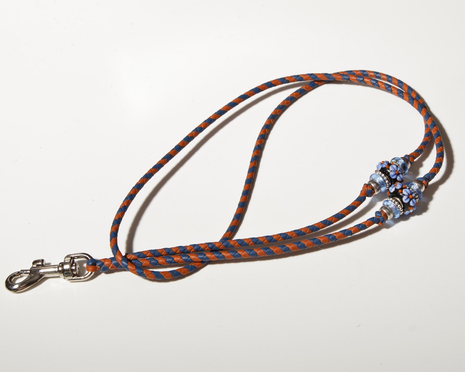 Lanyard 32 kangaroo leather braided lanyard for