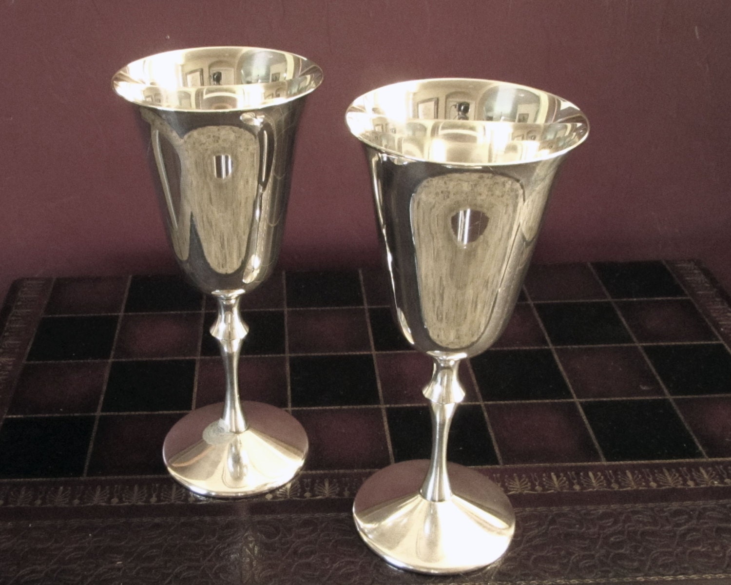 Kirk Silver Plate Wine Goblet Made in Spain Circa 1960