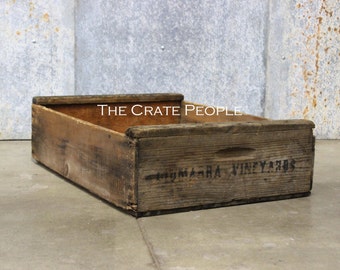 FREE SHIPPING -- Vintage Wood Crates - Short Grape Crate - Hundreds of RUSTIC Crates Available