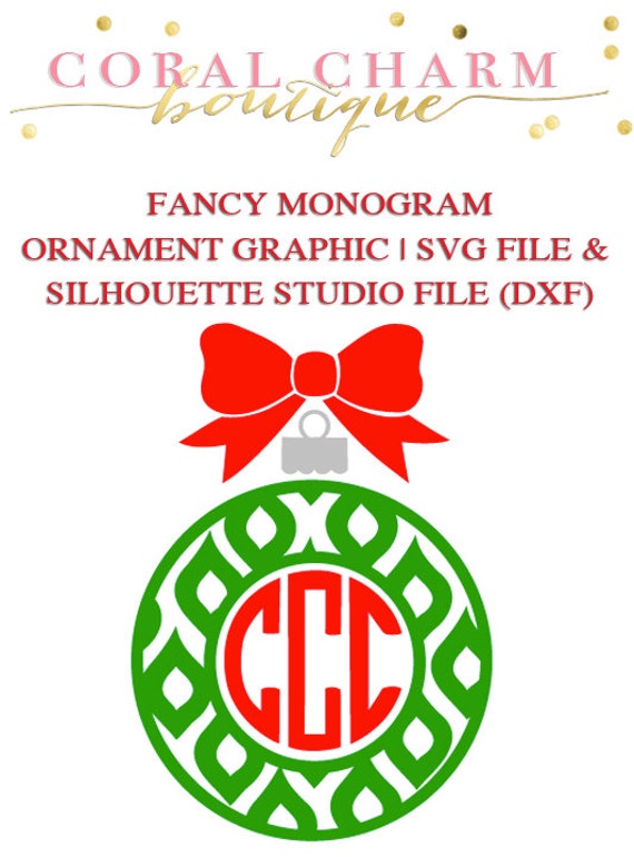 Download Fancy Monogram Ornament Frame File for Cutting Machines SVG