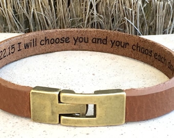 FREE SHIPPING-Men Engraved Bracelet,Personalized Men Bracelet,Custom Men Bracelet,Men Leather Bracelet,Unisex Personalized Bracelet,