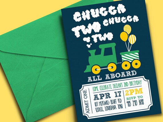 Chugga Chugga Two Two Invitations 10