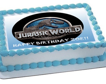 JURASSIC WORLD edible cake toppers, jurassic world edible cupcake toppers, jurassic world edible cookie toppers, jurassic world party favors