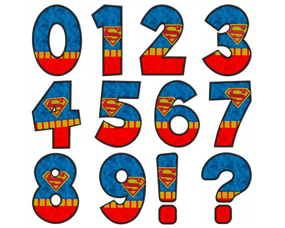 superman numbers machine applique embroidery by embroiderblock