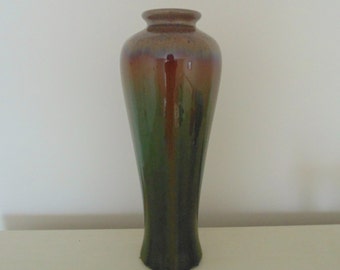 Vintage Modern Drip Glaze Pottery Vase
