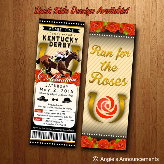 Kentucky Derby Ticket Invitations 5