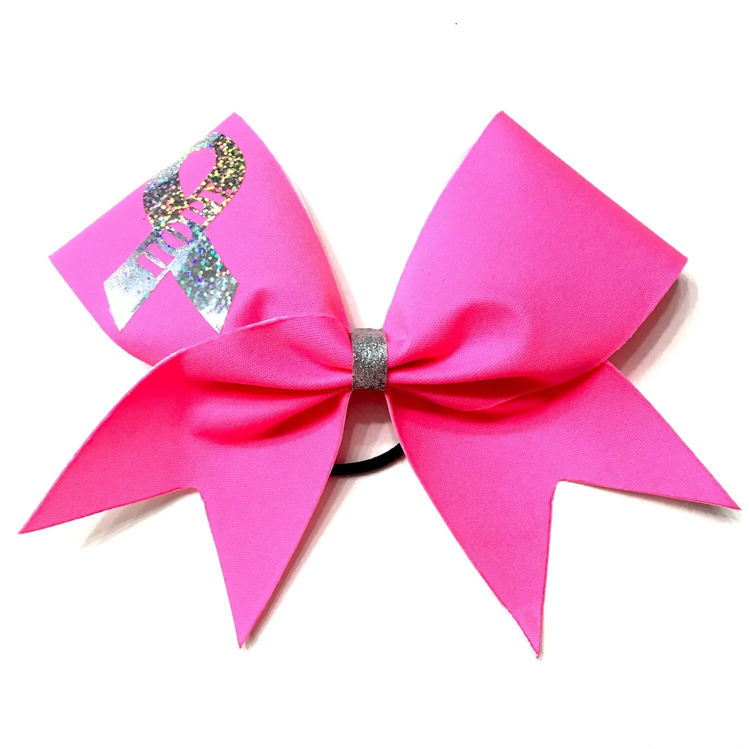 Cheer Bow Hot Pink HOPE Ribbon