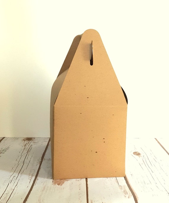 12 Large Natural Kraft Gable Gift Boxes Wedding Guest