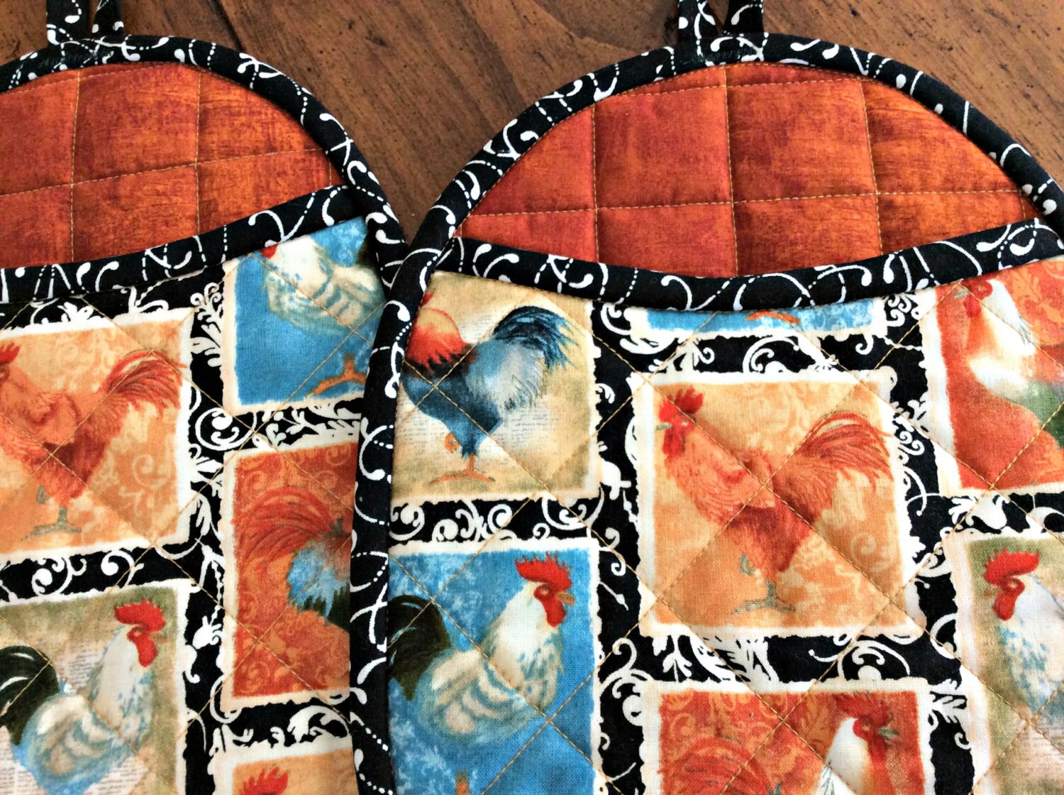 Quilted Pot Holders Hot Pads Oven Mitts with by DarBieStitches