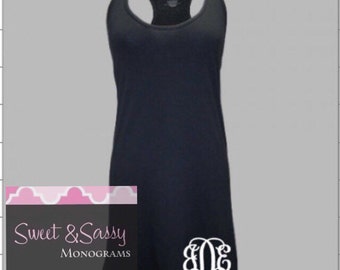 Monogram Cover Up. Monogram Beach Cover Up. Monogram Pool Cover Up. Monogram Beach Tank. Monogram Sun Dress. Bachelorette Party Dress.