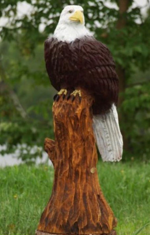 3 Perched Eagle Wood Art Wooden Sculpture Wood Carving