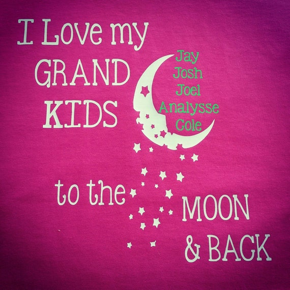 Download Grandma shirts nana I love my grandkids to the moon & back