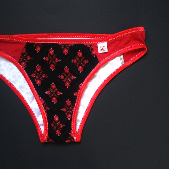 SMALL Handmade cheeky panties/underwear for women colourful