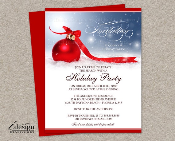 Holiday Invitations Free Printable 6