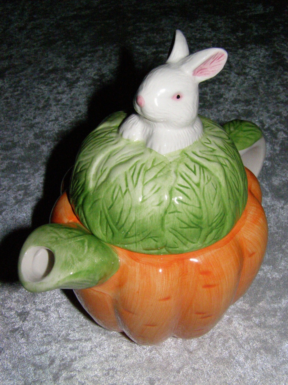 Bunny Rabbit Ceramic Carrot Teapot with by ArianasFantasyCorner