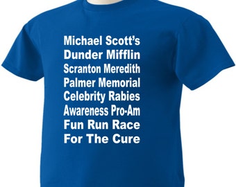 The Office TV Show T-Shirt Michael Scott Race For The Cure