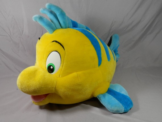 Items similar to Jumbo Flounder Fish Plush Little Mermaid Disney Mattel ...