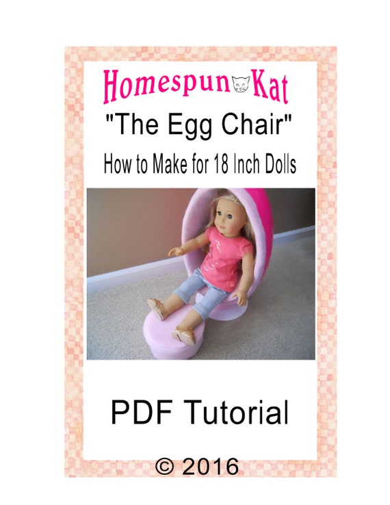 How to Make Egg Chair 18 Inch Doll Furniture Tutorial PDF