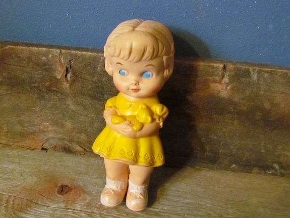 Vintage 1962 Edward Mobley Rubber Toy Squeak Doll
