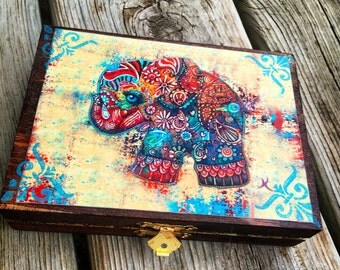 Handcrafted Vintage Elephant Plug Jewelry Box-Stash Box/Jewelry Organizer/wood jewelry box/trinket box/Plug Gauge Organizer/Storage