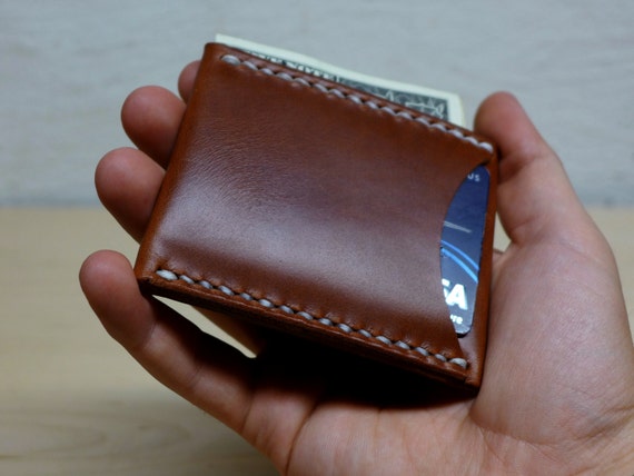 The Sawbuck  Horween Chromexcel Cash and Card Wallet, minimalist