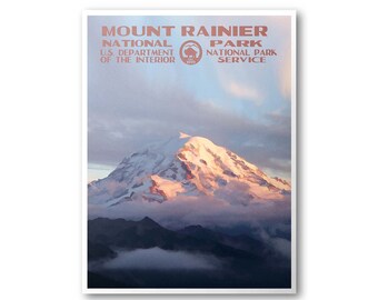 Mount Rainier National Park Travel Poster